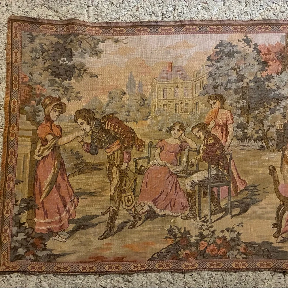 Vintage Tapestry Victorian Table Runner Sewing Craft - Picture 2 of 6